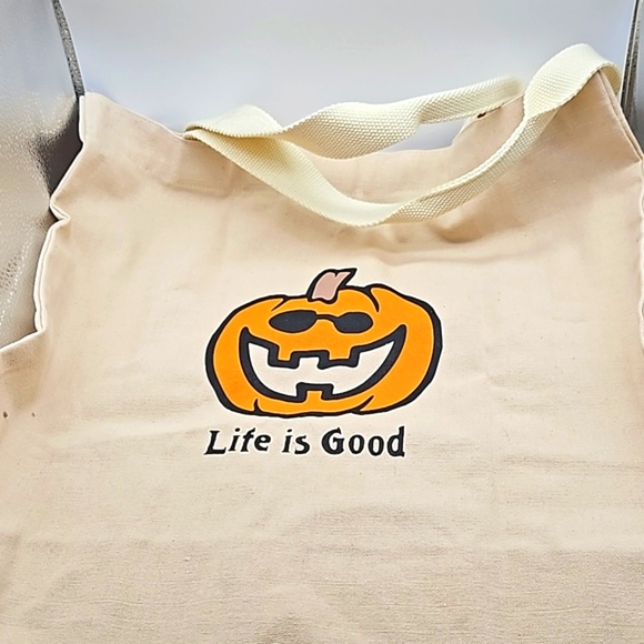 LIFE IS GOOD tote bag with Jack O'lantern - Picture 6 of 11